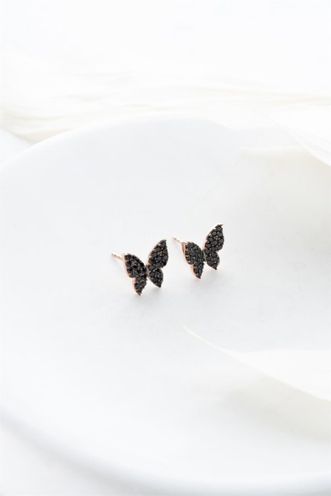 Heliophilia Silver Pendientes de Plata de Ley 925 con Oro Rosa y Circón